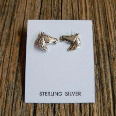 Horse Earrings Sterling Silver
