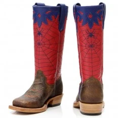 Kids Cowboy Boots - Olathe Red Spider Square Toe OK42