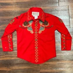 Shirt Cactus & Boots Red (8842)