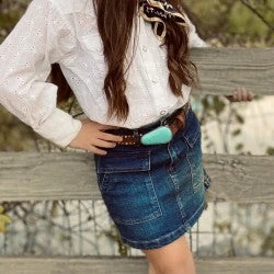 Tractr Denim Cargo Skirt 1 Tractr Denim Cargo Skirt