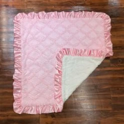 Blanket Pink White Snow