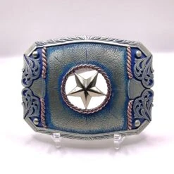 Blue Lone Star Buckle