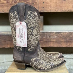 Corral Floral Brown Boots T0132 -Texasgoldminors Outlet Store 53F4605B 230E 4D10 86BD 8D9C5DAE49A1