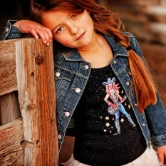 Guitar Gal Black Tee