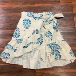 Skirt Ivory Blue Wrap