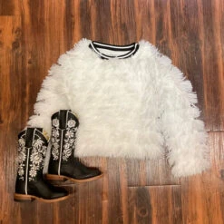 Sweater White Shag