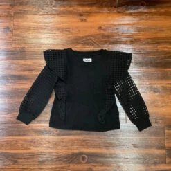 Sweater Black Eyelet