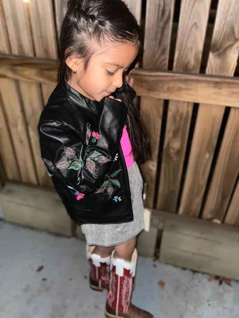 Faux Leather Motto Jacket 2 Faux Leather Motto Jacket - Image 2