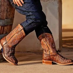 Kids Cowboy Boots- Anderson Bean Chocolate Nile HPY1070 K1070