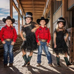 Western Steampunk Party Dress -Texasgoldminors Outlet Store blackdress3