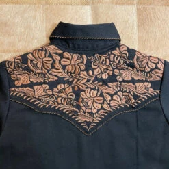 Shirt Black Brown Floral -Texasgoldminors Outlet Store brnblk3