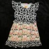Dress Floral Cow Design
