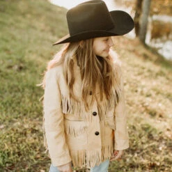 Fringe Leather Jacket Buckskin