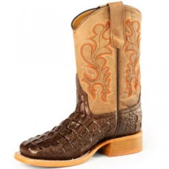 Kids Cowboy Boots- Anderson Bean Chocolate Nile HPY1070 K1070 -Texasgoldminors Outlet Store kids cowboy boots anderson bean horsepower nile hpy1070 k1070