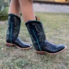 Macie Bean Black Caiman Belly Print Boot MK9141