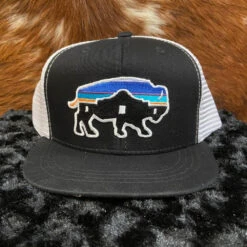 Alamo Buffalo B&W Red Dirt Hat Co. Kids Western Cap