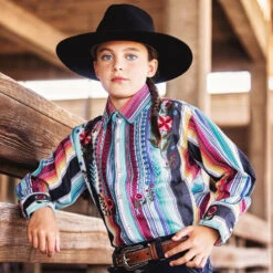 Rockmount Kids Boho Serape Western Shirt (8707)