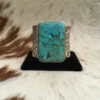 Silver Cuff Turquoise Rectangle Stone